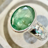 Emerald Engraved Ring