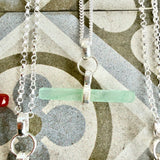 Gemstone T Bar pendant
