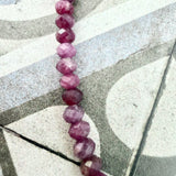 Rubellite Tourmaline necklace with a pear shaped tourmaline drop