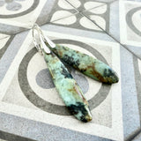 African Turquoise drop earrings