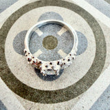 Moissanite Silver Engagement Ring