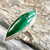 Malachite Marquis Ring