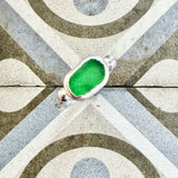 Sea Glass Ring with granulation