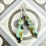 African Turquoise drop earrings