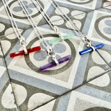 Gemstone T Bar pendant