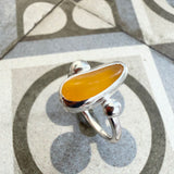 Sea Glass Ring with granulation