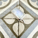 Rainbow Moonstone Ring