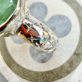 Emerald Engraved Ring