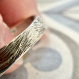Moissanite Engraved Hollow Bomb Ring
