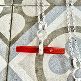 Gemstone T Bar pendant