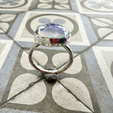 Rainbow Moonstone Doublet Ring