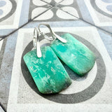 Chrysoprase Slice Earrings