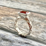 Orange Zircon Ring