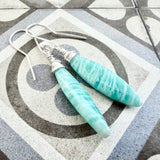Amazonite drop earrings