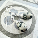 Dalmation Jasper drop earrings