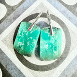 Chrysoprase Slice Earrings