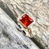 Orange Zircon Ring