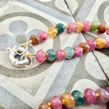 Hand Knotted Tourmaline Agate Necklace
