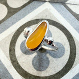 Sea Glass Ring with granulation