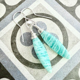 Amazonite drop earrings
