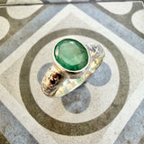 Emerald Engraved Ring