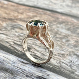 Teal Nano Stone Cocktail Ring