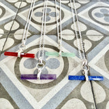 Gemstone T Bar pendant