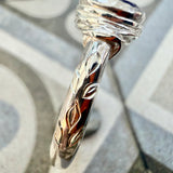Sapphire Engraved Ring