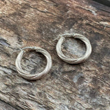 Twisted Huggie Hoop Earrings