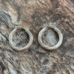 Twisted Huggie Hoop Earrings