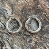 Twisted Huggie Hoop Earrings