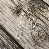 circle silver earrings