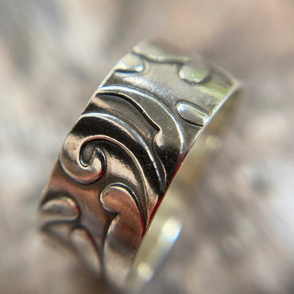 silver swirl ring
