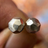 geometric silver studs
