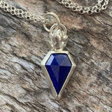 silver lapis lazuli pendant