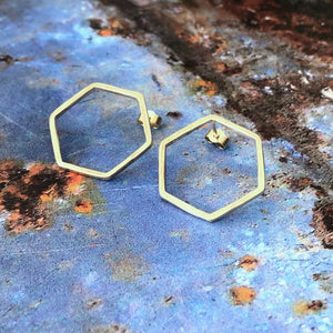 hexagon earrings