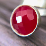 Cerise Chalcedony Ring