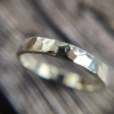silver hammered ring