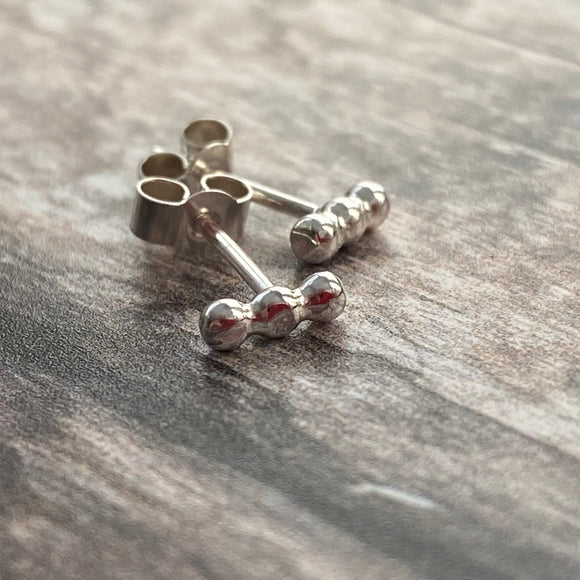 silver bubble studs