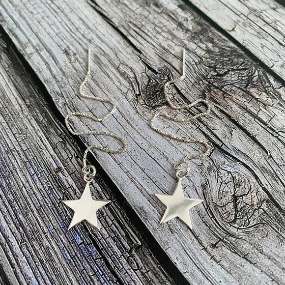 silver star ear threaders