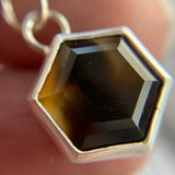 Hexagonal Montana Agate Pendant
