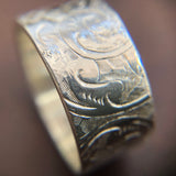 Antique Engraved Wide Band Ring