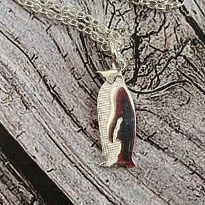 silver penguin pendant