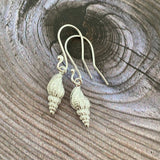 silver shell earrings