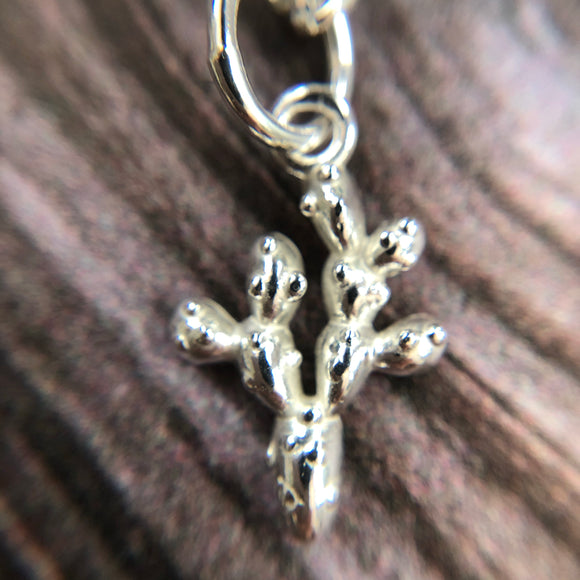 silver cactus pendant