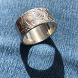 Antique Engraved Wide Band Ring