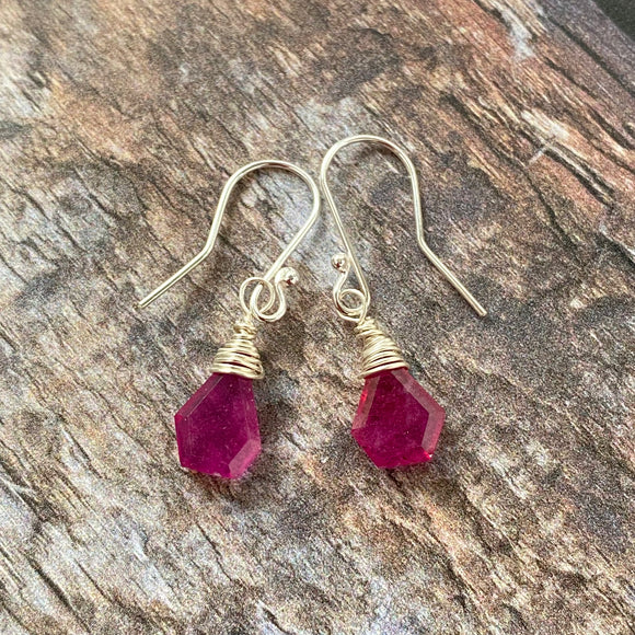 pink sapphire earrings