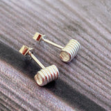 silver coil earrings