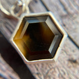 Hexagonal Montana Agate Pendant
