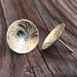 Engraved Saucer Earrings